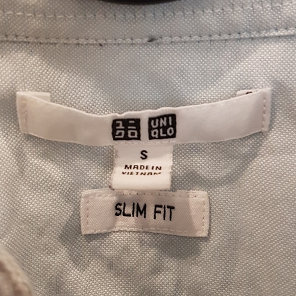Uniqlo Light Blue Long Sleeve Oxford Buttom Down Shirt Slim Fit - Picture 3 of 9